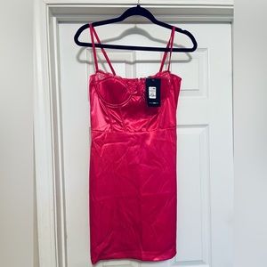 Party Downtown Satin Mini Dress